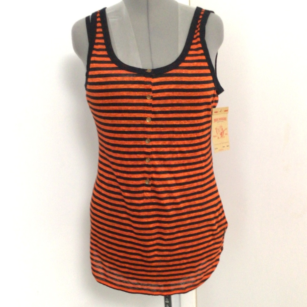 NWT True Religion Striped Linen Cover Up